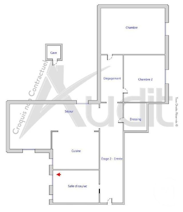 Appartement F3 à vendre - 3 pièces - 43.44 m2 - PARIS - 75017 - ILE-DE-FRANCE - Century 21 Patrimoine 17