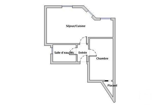 Appartement F2 à vendre - 2 pièces - 34.09 m2 - PARIS - 75017 - ILE-DE-FRANCE - Century 21 Patrimoine 17