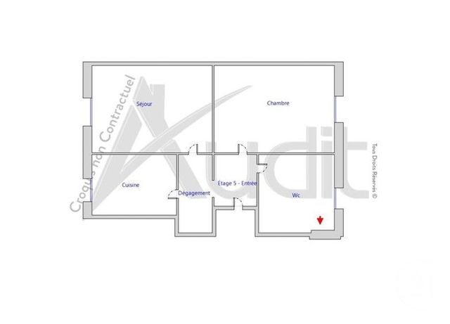 Appartement F2 à vendre - 2 pièces - 31.58 m2 - PARIS - 75017 - ILE-DE-FRANCE - Century 21 Patrimoine 17